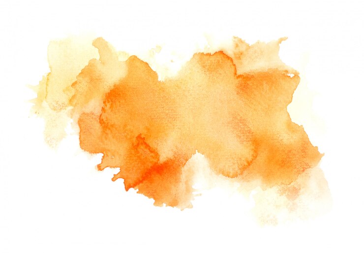 aquarela de pincel laranja