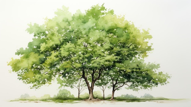 aquarela Dia Nacional da Árvore 22 de Maio IA Gerativa