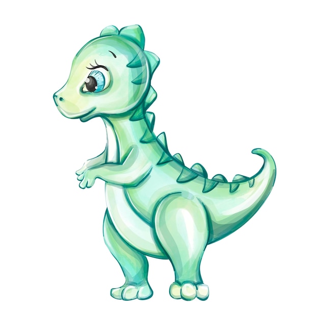 Aquarela dinossauro bonito para creche recém-nascido animal de desenho animado para crianças design