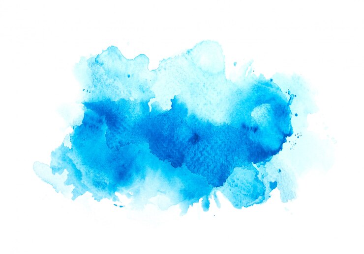 aquarela escova azul