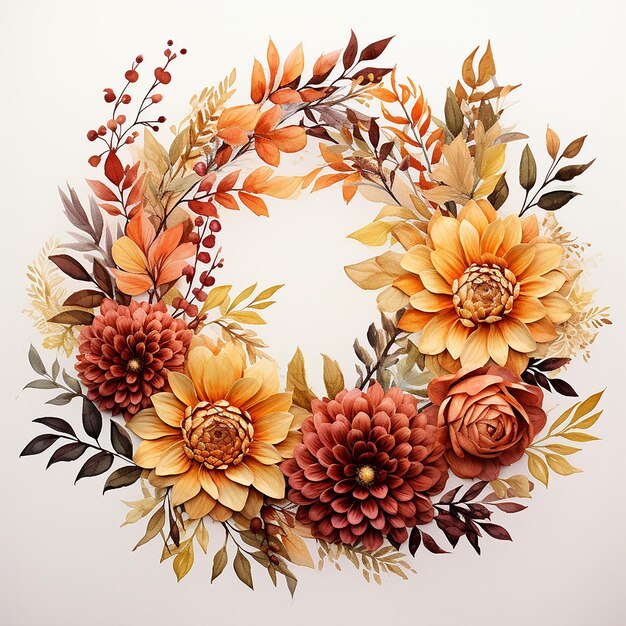 aquarela_fall_flora_wreath_on_a_white_solid_back