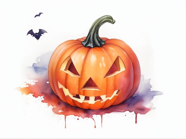 aquarela feliz Halloween