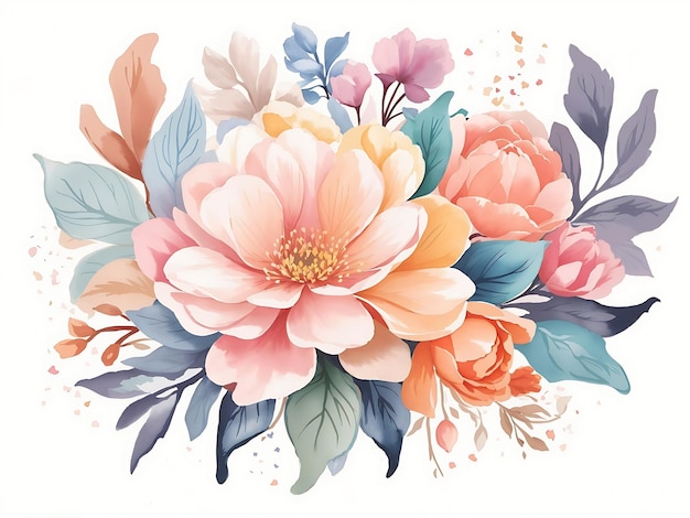 Aquarela floral gerada por ai