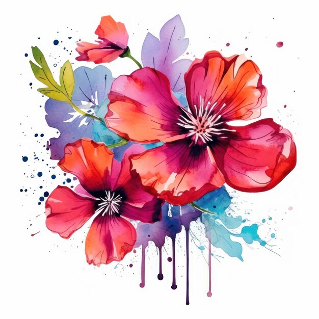 Aquarela Floral Imagem Limpa