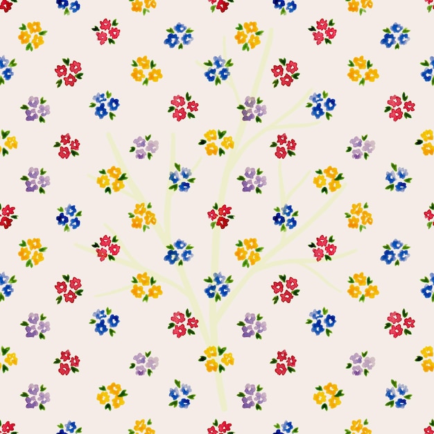 Aquarela Floral Seamless Pattern