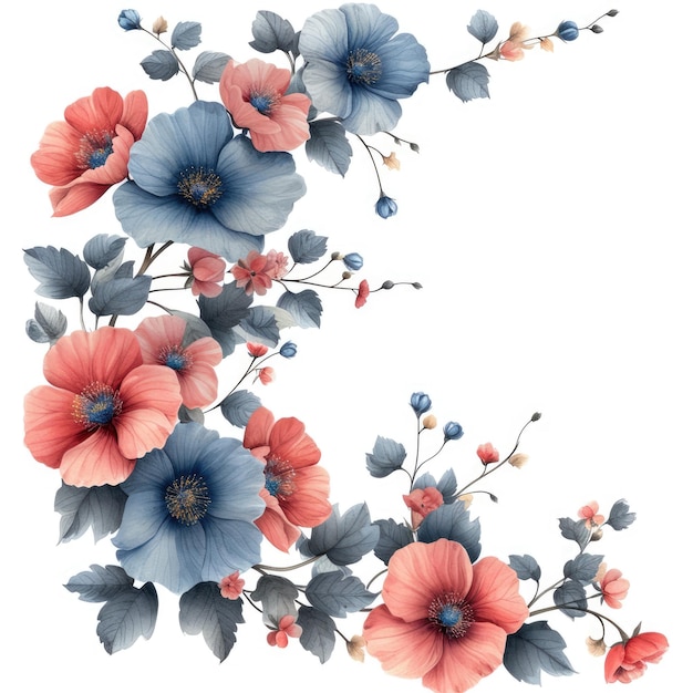 aquarela Floral Vector Art Floral modelos floral fundo floral com aquarela Melhor Floral e Flores Imagens Floral royalty padrão floral