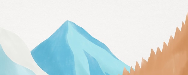 Aquarela fronteira png clipart montanhas geladas fundo de inverno
