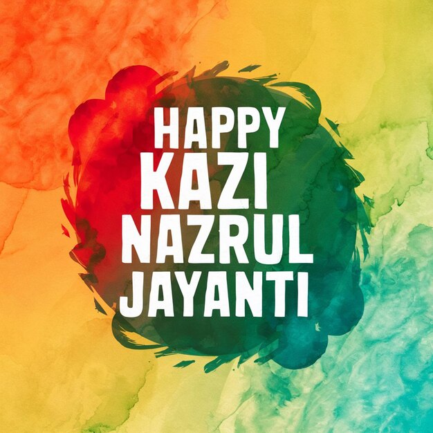 Foto aquarela kazi nazrul jayanti fundo