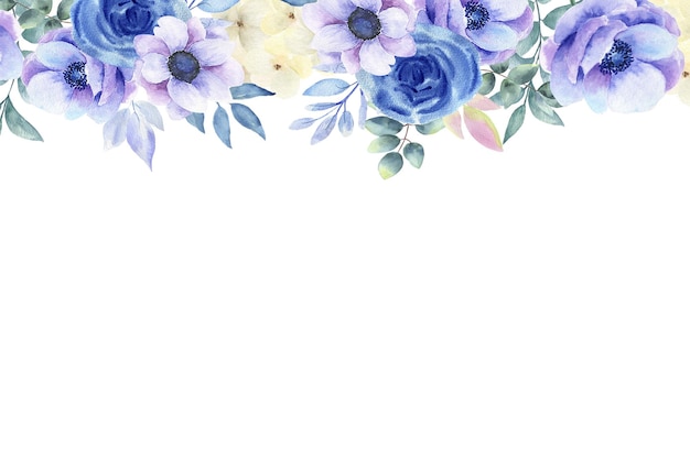 Aquarela livre padrão floral