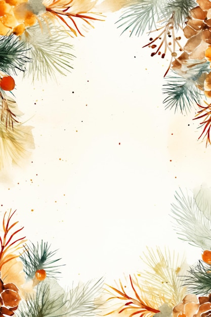 Aquarela Natal Floral Papéis Digitais Fronteiras de Natal Fundamentos de Festa de Natal