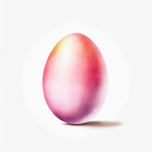 Aquarela ovo de Páscoa em branco
