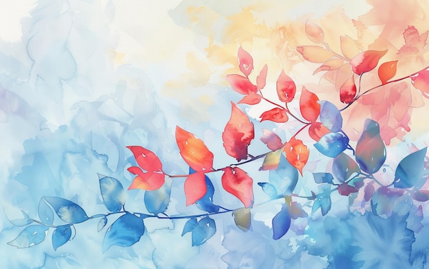 Aquarela pintar flores multicoloridas como fundo