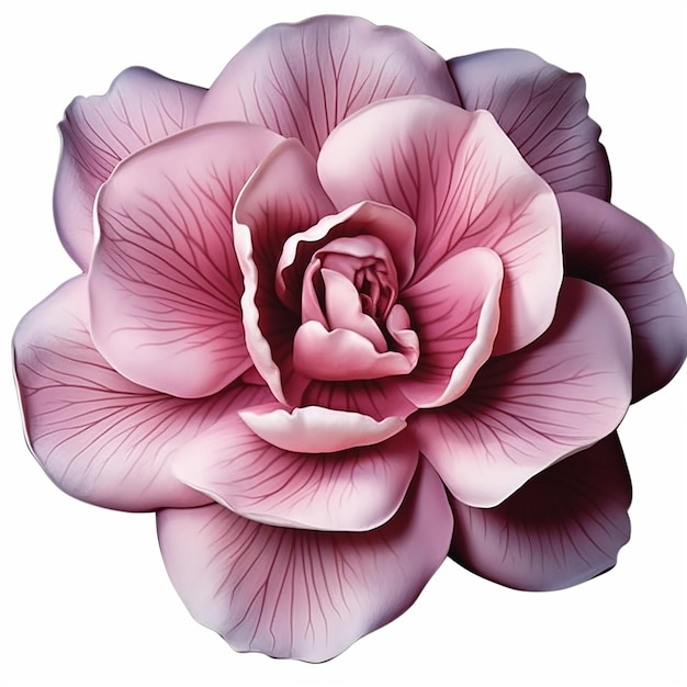 Aquarela realista de clipart de flor magenta vibrante