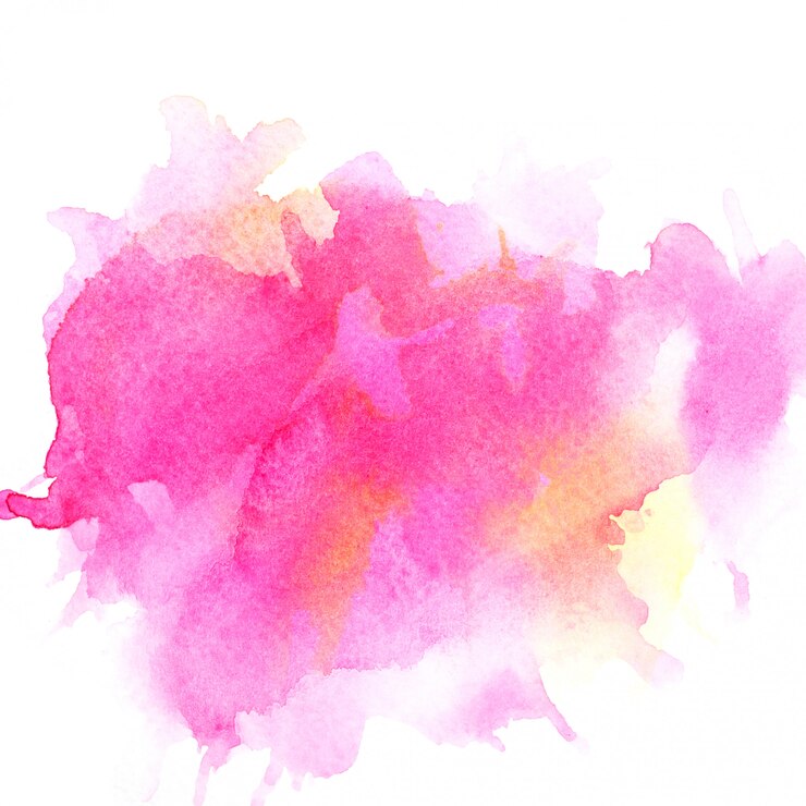 Aquarela rosa em papel.