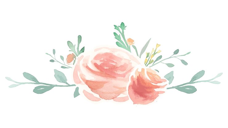 Foto aquarela rosa png fundo transparente