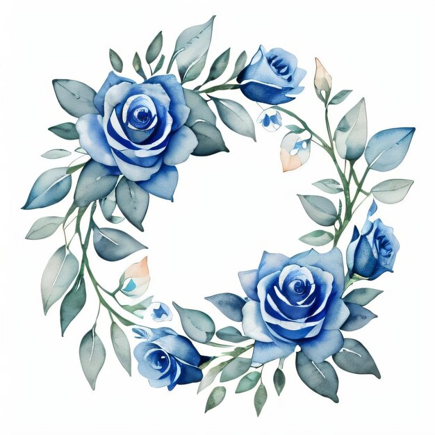 Foto aquarela rosas azul clipart