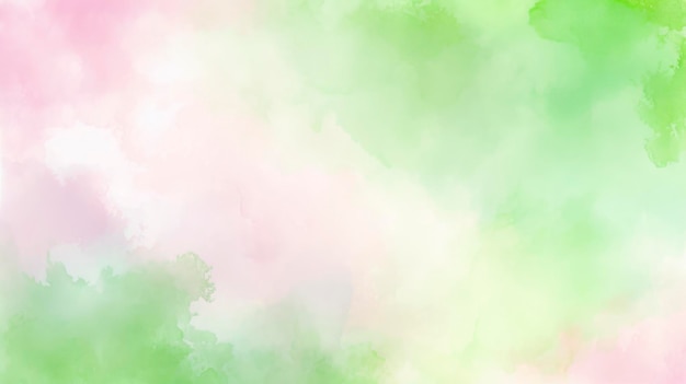 Aquarela suave rosa e fundo abstrato verde