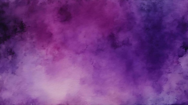 Aquarela velha textura de fundo roxo escuro aquarela fundo violeta manchas em papel