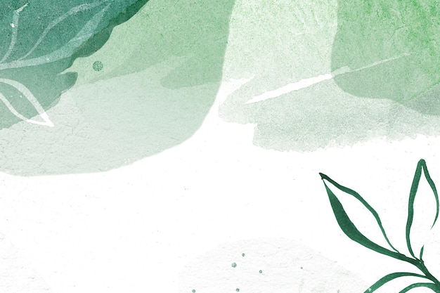Aquarela verde elemento de design de fundo com padrão de Memphis