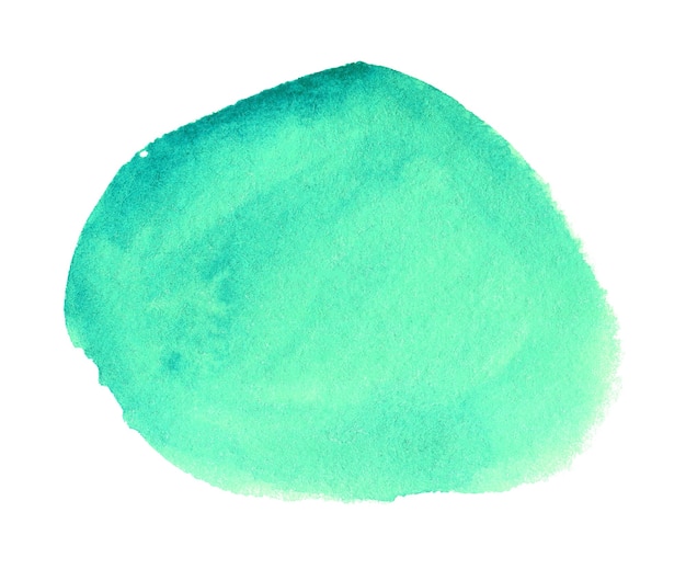 Aquarela verde menta isolada ponto abstrato com divórcios e bordas Quadro em aquarela com espaço de cópia para o texto