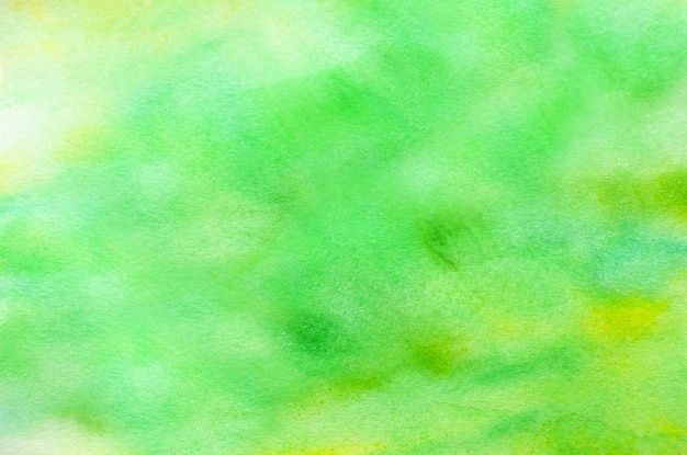 Aquarela verde sobre fundo de papel