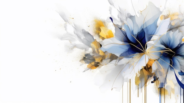 Aquarell-Abstrakt-Design für den Hintergrund einer Hochzeit oder ein buzzendes Social-Media-Banner auf weißem Hintergrund generative KI