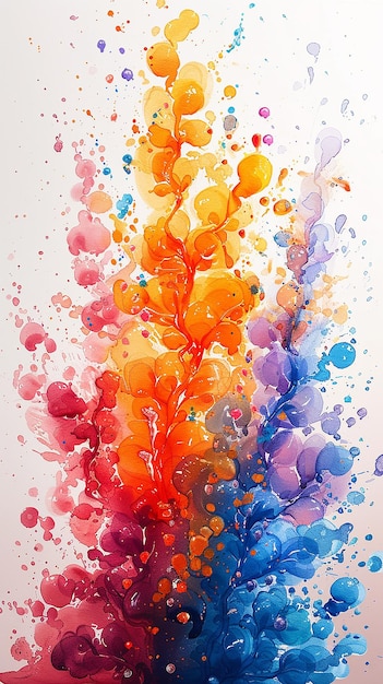 Aquarell abstrakte farbenfrohe Kunst