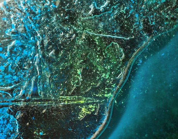 Aquarell abstrakter Fleck auf dem Eisoberflächenhintergrund