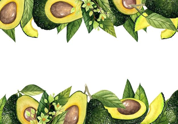 Aquarell Avocado Rahmen