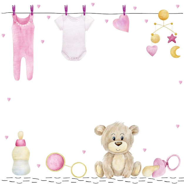 Aquarell-Babyschauer