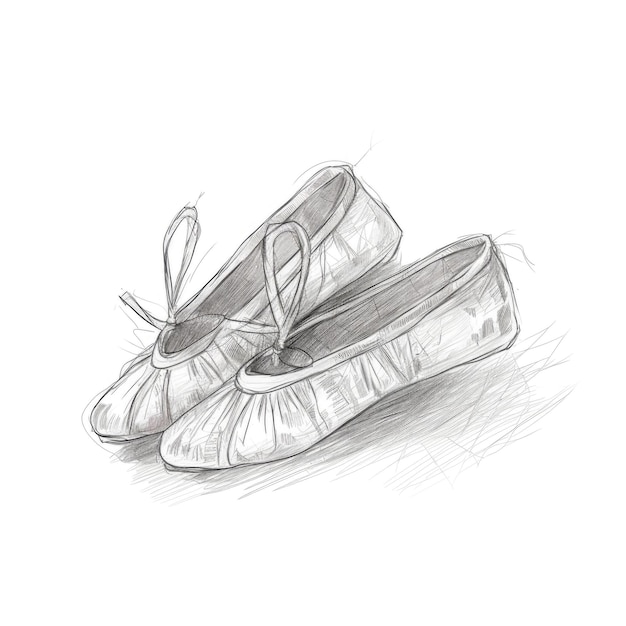 Aquarell-Ballettschuhe