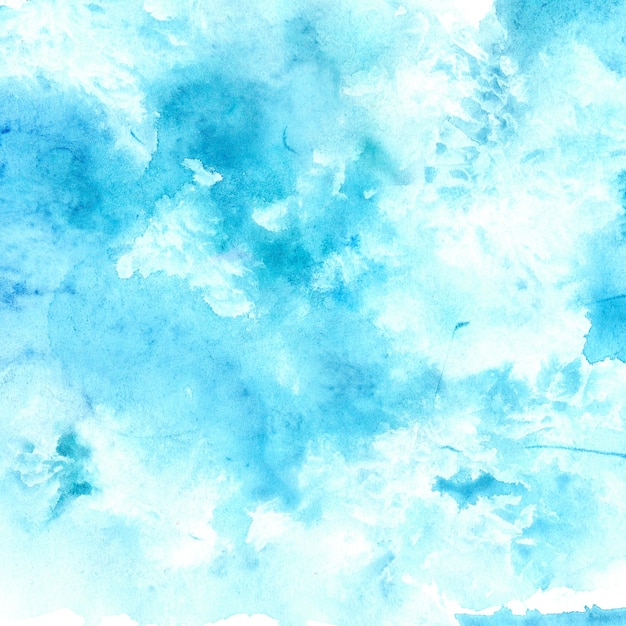 Aquarell-blaue Himmelstextur mit Schwänzen und Flecken