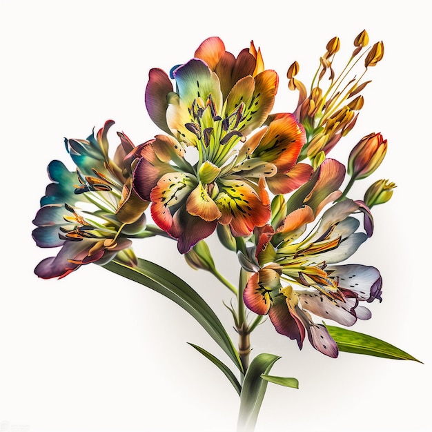 Aquarell-Blumen-abstrakter Blumenentwurfs-weißer Hintergrund Auch im corel abgehobenen Betrag