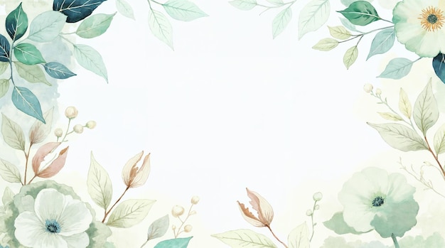 Aquarell-Blumenbild mit weichen Farben