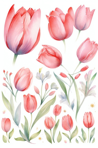 Aquarell-Blumendesigns