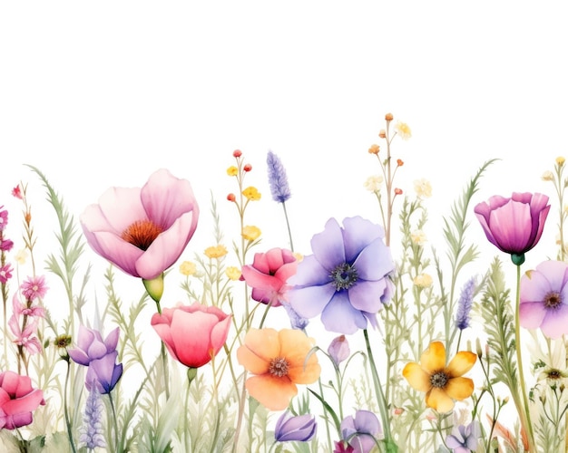 Foto aquarell blumenhintergrund illustration ai generativexa