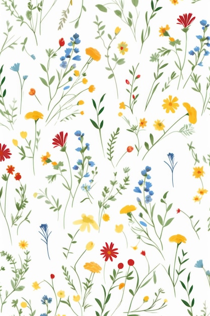 Aquarell-Blumenmuster-Designs Aquarellblumenbilder sind kostenlos