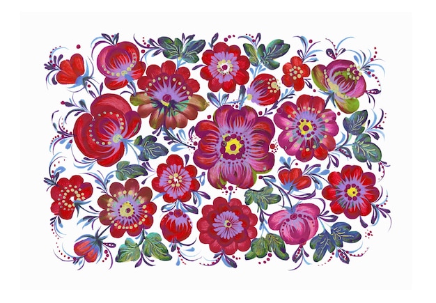 Foto aquarell blumenmuster mit blumen blättern handgezeichnete illustration der sonnenblumenblume petrykivk