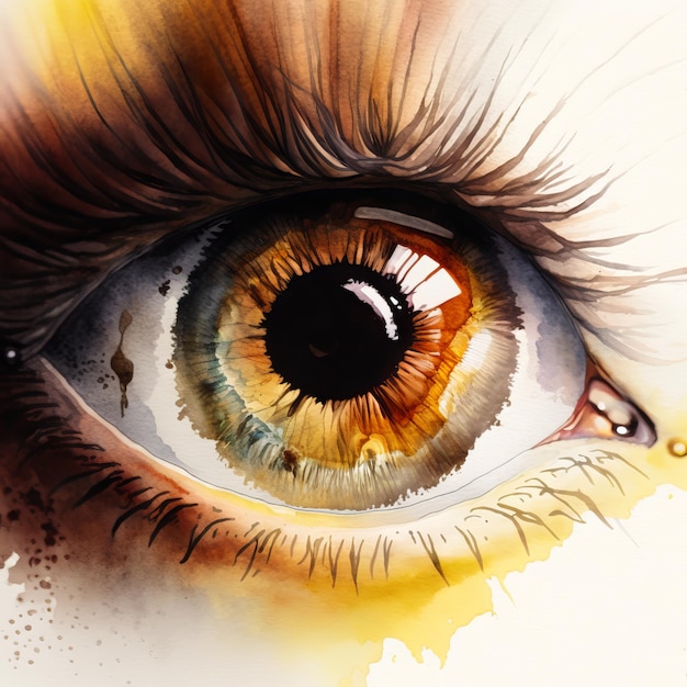 Aquarell braunes Auge