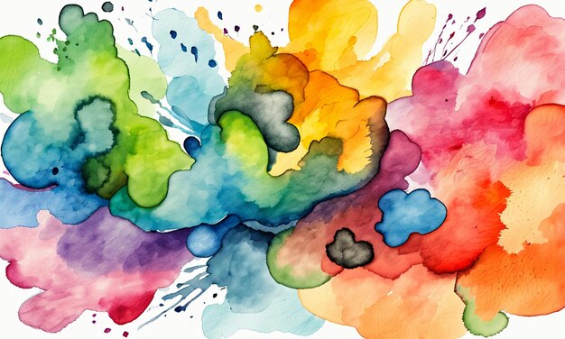 Aquarell bunte abstrakte Malerei Illustration Cartoon-Stil Tapete Hintergrunddesign