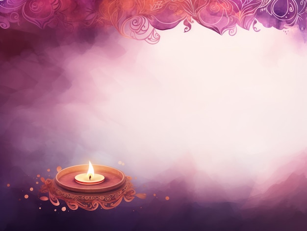 Aquarell Diwali Grußkarten Banner Mockup Hindu Feiertage Generative KI