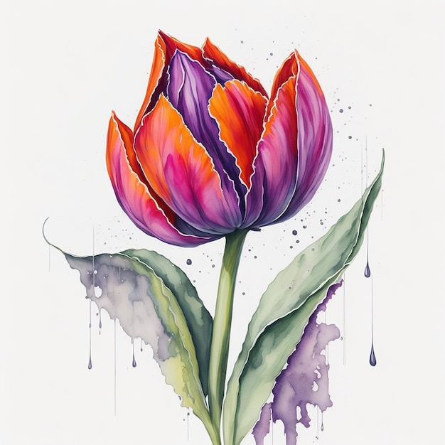 Aquarell eine wunderschöne Blume