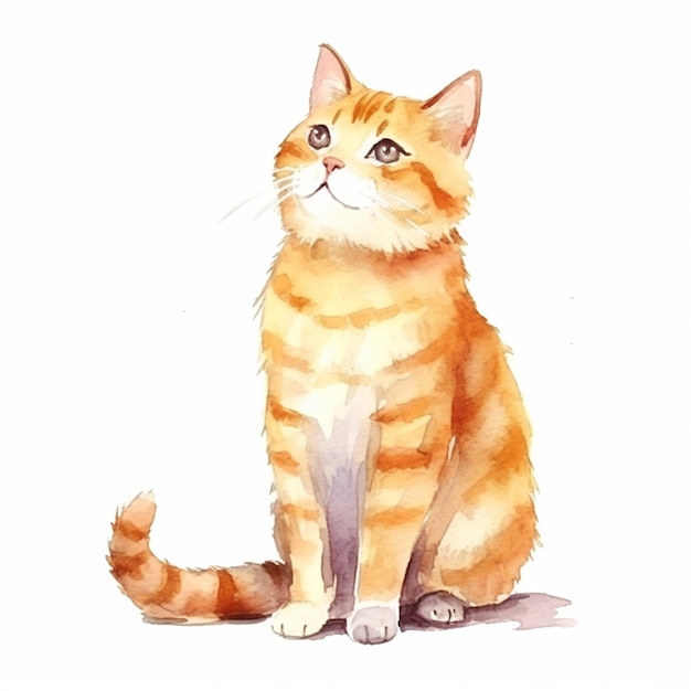 Aquarell einer Ingwerkatze