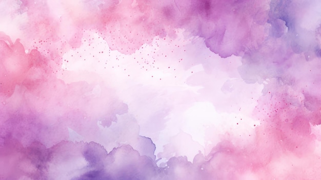 Aquarell-Einladungsdesign mit rosa und violetten Waschen KI-generiert