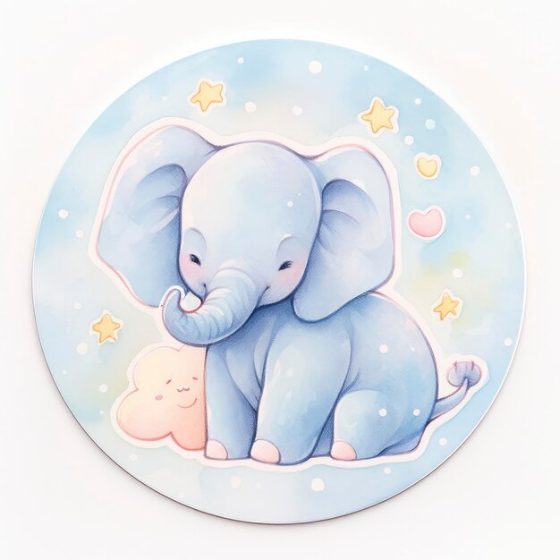 Aquarell-Elefant