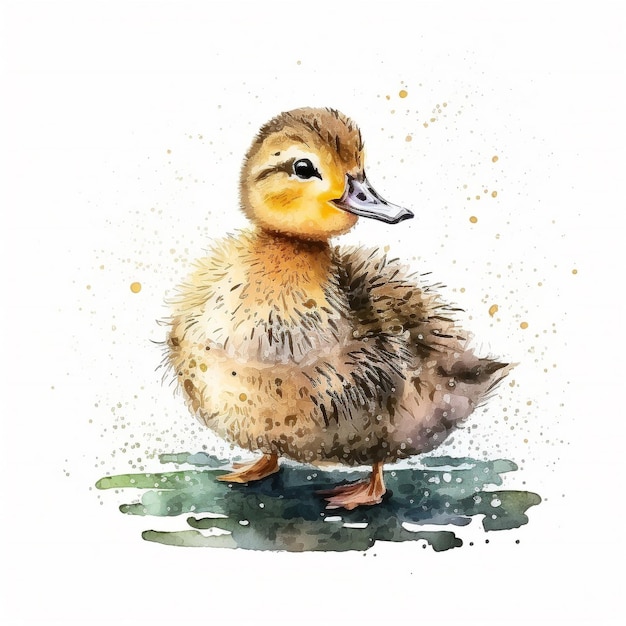 Aquarell Ente