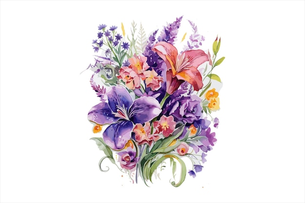 Aquarell farbenfrohe Schöne Blumen Tapeten kreatives Design