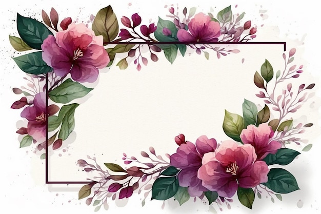 Aquarell floral Frame Hintergrund