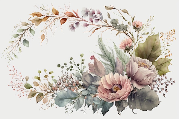 Aquarell floral Hintergrund Konzept