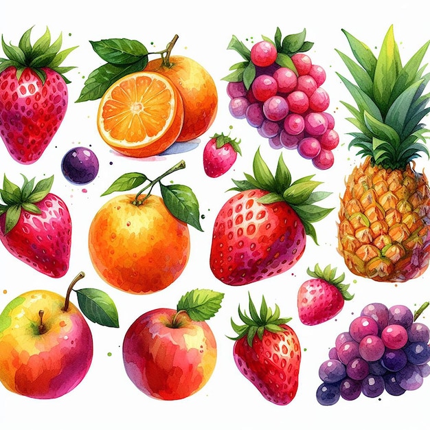 Aquarell-Frucht-Clip-Art